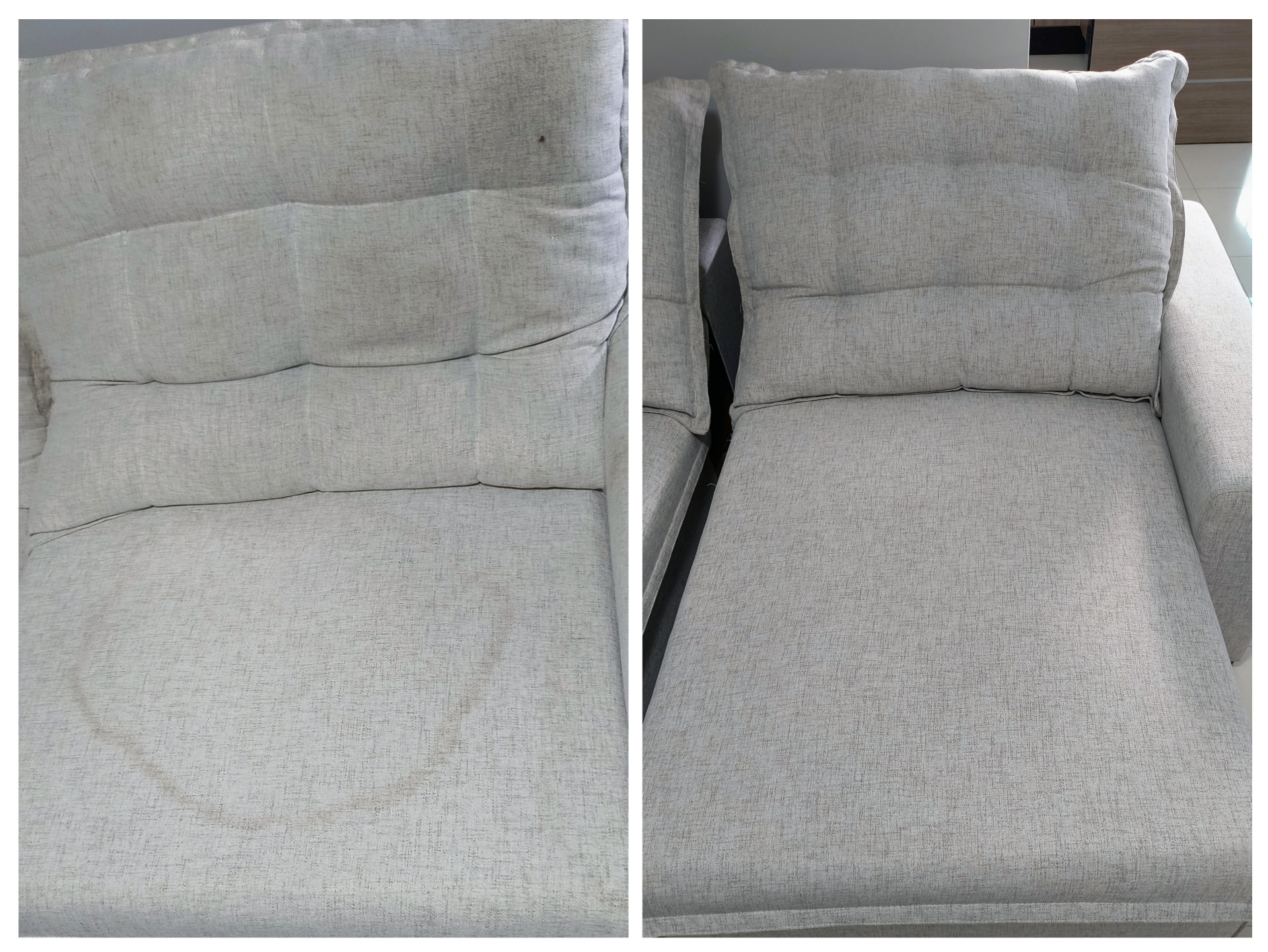 Chaise de sofá higienizada